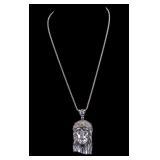 Sterling Silver Jesus Necklace