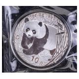 2001 Chinese .999 Silver Panda Coin