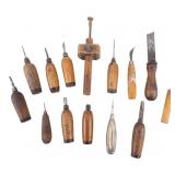 Antique Woodworking Lathe Tools and Scribe