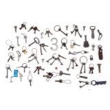 Antique Skeleton Keys, Key Chains, and More