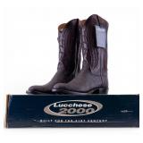 Lucchese 2000 African Elephant Hide Boots, NIB