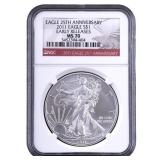 2011 American Silver Eagle MS70 Early Release