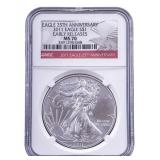 2011 Silver Eagle Early Release MS 70 Graded