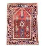 Antique Signed Jewish Prayer Rug