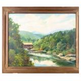 Signed Oil on Board Landscape Painting