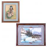 Western Landscape & Native Am. Portrait