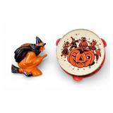 Plastic Witch Candy Container and Tin Noise Maker