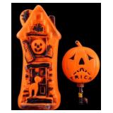 2 Halloween Pumpkin Blow Molds