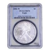2006-W American Silver Eagle, PCGS MS70