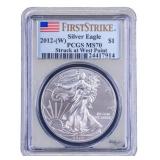 2012-W Silver Eagle PCGS MS70 First Strike