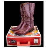 Justin Full Quill Ostrich Leather Cowboy Boots