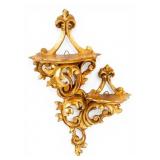 Italian / Rococo Style Gilt Wood Wall Shelf
