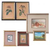 Art Grouping of Sill Life, Flowers, Venice