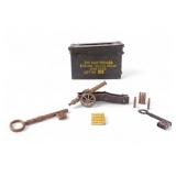 Ammo Box, Brass Cannon, Iron Keys