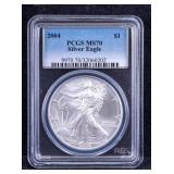 2004 PCGS MS70 Silver Eagle Coin