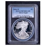 2006-W American Silver Eagle PR70DCAM by PCGS