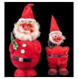 Western Germany Felt Santa Candy Containers