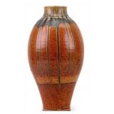 Signed Studio Pottery Vase w/ Drip Glaze