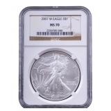 2007-W American Silver Eagle $1 NGC MS70