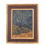 Signed c.1970 Oil on Board Abstract Landscape