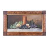 Signed Pastel Still Life w/ Grapes