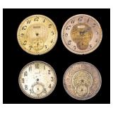 Elgin Pocket Watch Movements with Metal Dials