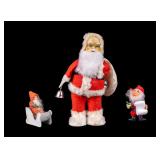 Antique German Santa, Gnome, Sleigh Ornaments