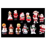 Christmas-Themed Porcelain Salt and Pepper Shakers