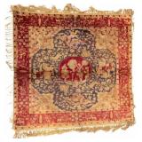Antique Silk Turkish Hunting Rug