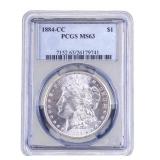 1884-CC Morgan Silver Dollar PCGS MS63