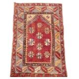 Antique Turkish Oushak Wool Prayer Rug