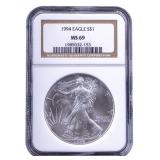 1994 American Silver Eagle MS69 by NGC