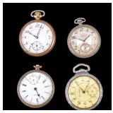 Elgin, Waltham, and Illinois Pocket Watches