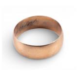 14K Gold Victorian Monogrammed Cigar Band Ring