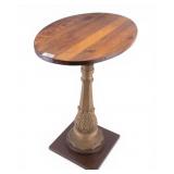 Vintage Cast Metal Pedestal Table