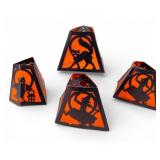 4 Vintage Foldable Halloween Lanterns