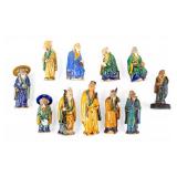 11 Chinese Mud Men / Figurines