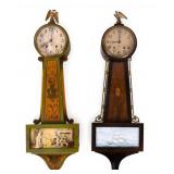 Wm. Gilbert  Key Wind 8 Day Banjo Clocks (2)