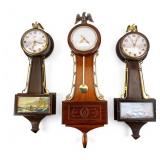 Wm. Gilbert and United Banjo Clocks (3)