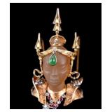 18K Blackamoor Brooch