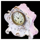 Antique Gilbert Porcelain Mantel Clock