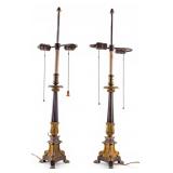 French Empire Bronze Table Lamps