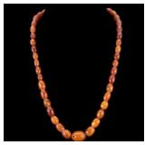 Natural Butterscotch Amber Graduated Necklace