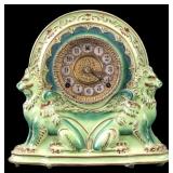 Antique Delpha Porcelain Mantel Clock
