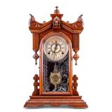 Antique Gilbert Walnut Parlor Clock