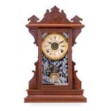 Antique Wm. L Gilbert Buffalo Walnut Parlor Clock
