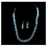 Turquoise Necklace and Earrings