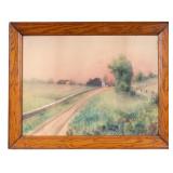 Ernst Zimmerman Watercolor Landscape