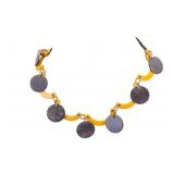 Yellow and Black Bakelite Necklace