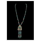 Emerald Green Art Deco Necklace